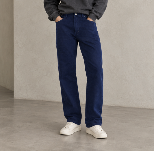 NAVY BLUE STRAIGHT JEANS