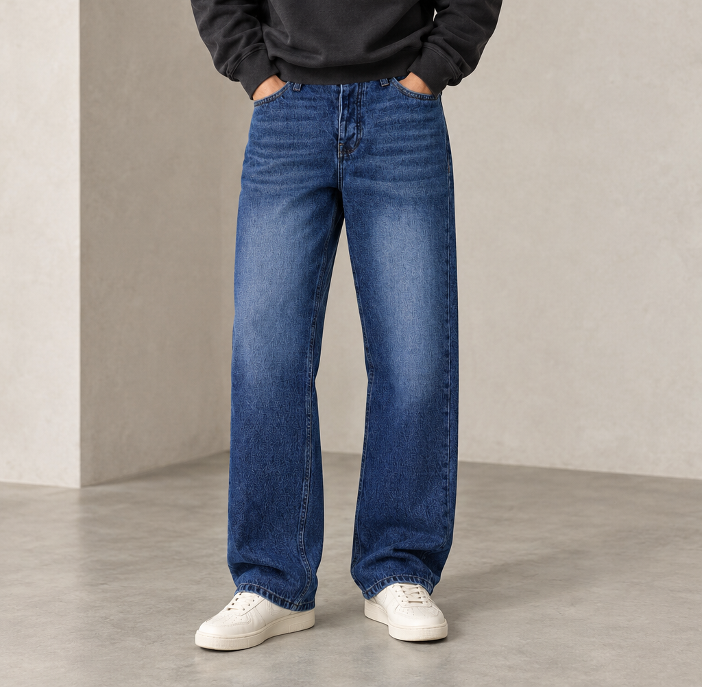 MID BLUE STRAIGHT JEANS