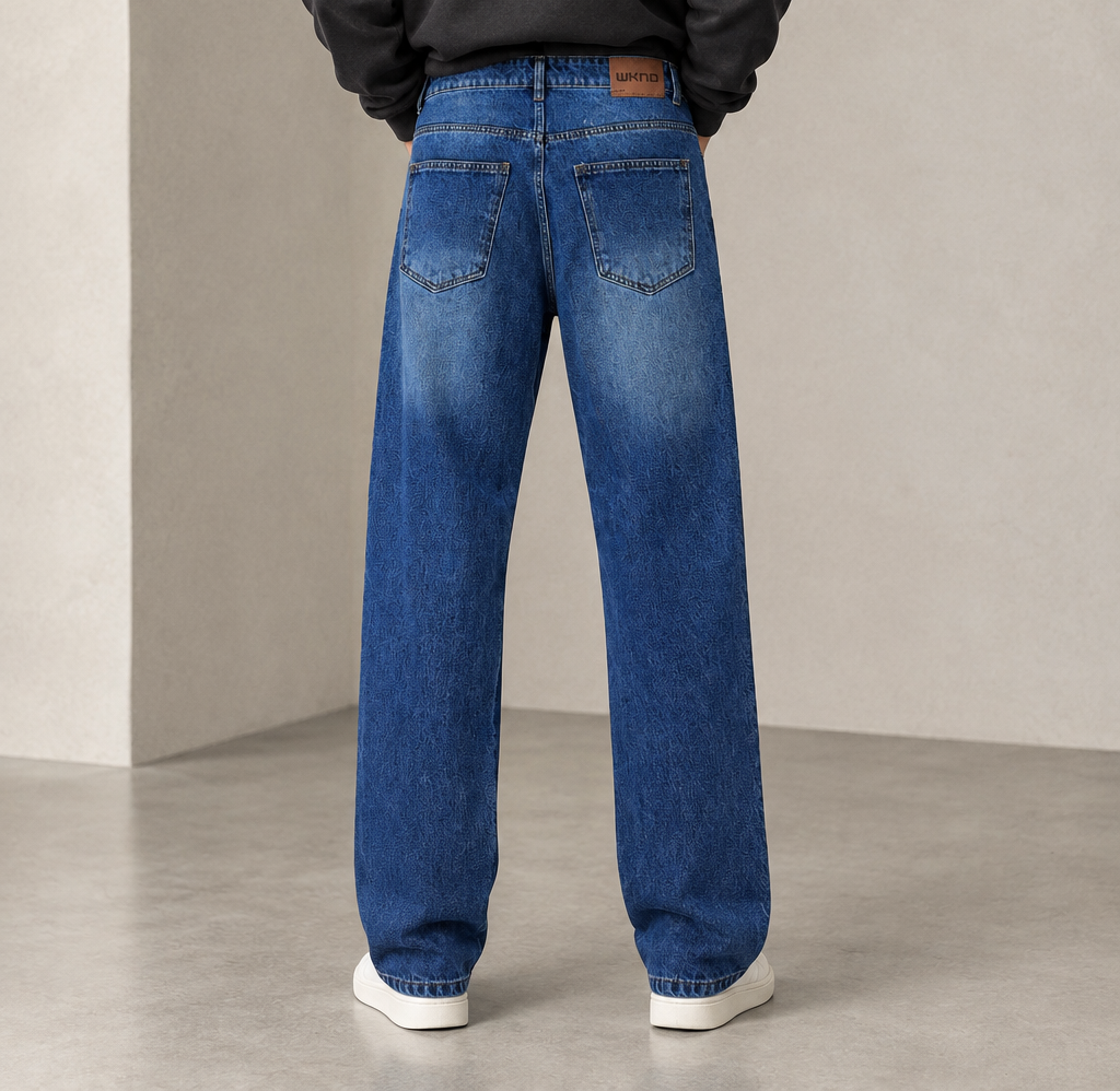 MID BLUE STRAIGHT JEANS
