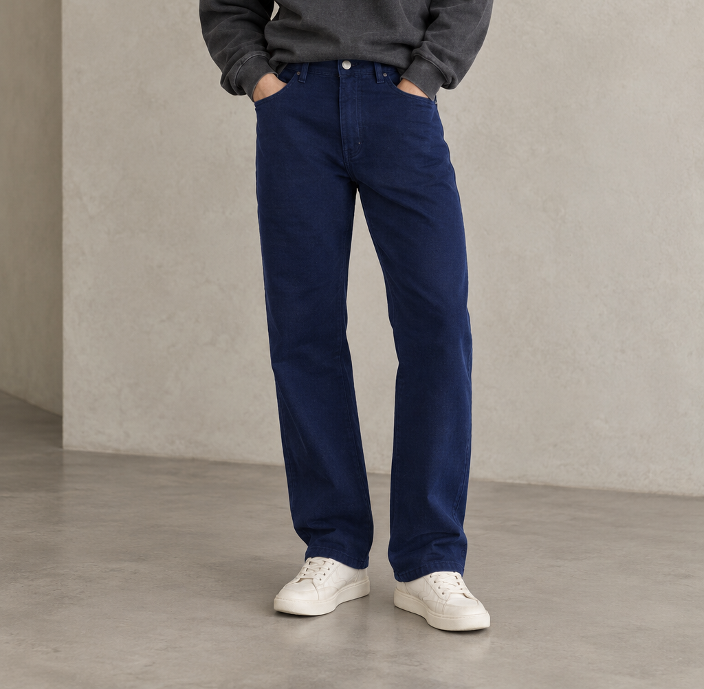 NAVY BLUE STRAIGHT JEANS