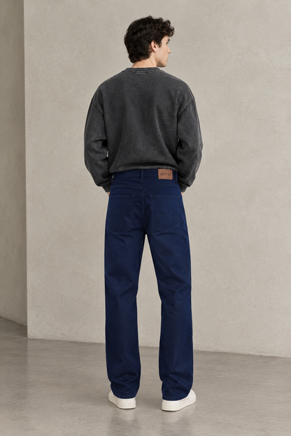 NAVY BLUE STRAIGHT JEANS