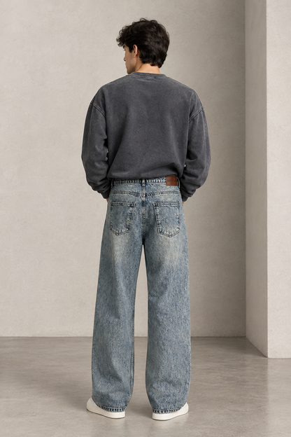VINTAGE BLUE BAGGY JEANS