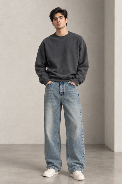 VINTAGE BLUE BAGGY JEANS