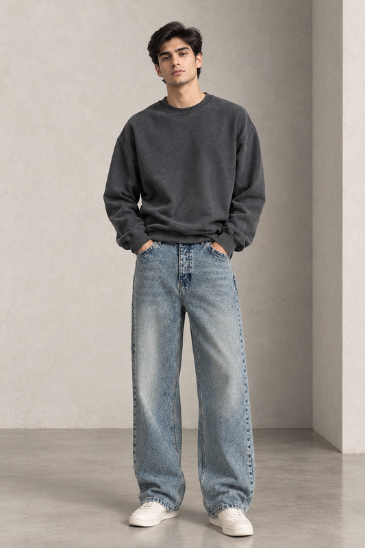 VINTAGE BLUE BAGGY JEANS