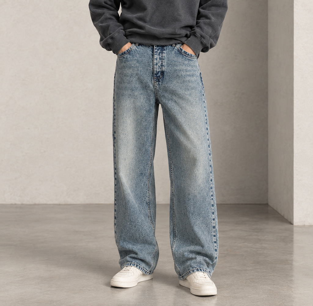 VINTAGE BLUE BAGGY JEANS