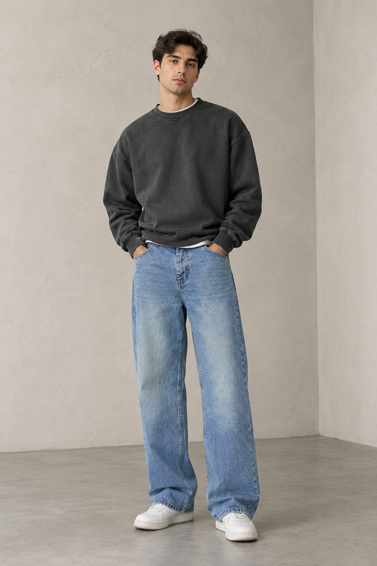 ICE BLUE LOOSE JEANS